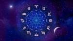 Céu estrelado com a posição dos signos no mapa astral