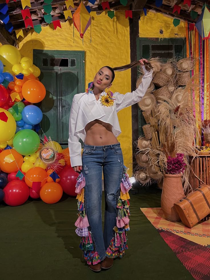 look-junino-personalizado Fuja do óbvio: 5 looks sem xadrez para brilhar na Festa Junina