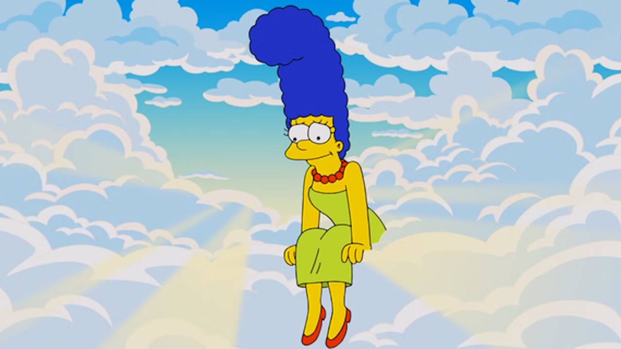 Marge no céu, após episódio de Os Simpsons simular a sua morte