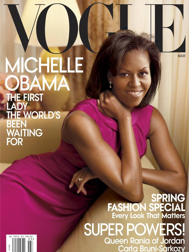 Michelle Obama na capa da Vogue.