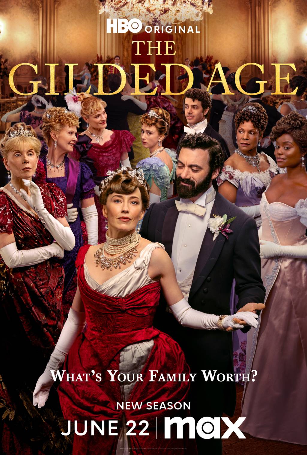 nova-temporada-The-Gilded-Age (2) Imagem de cena de baile de época, capa da série The Gilded Age