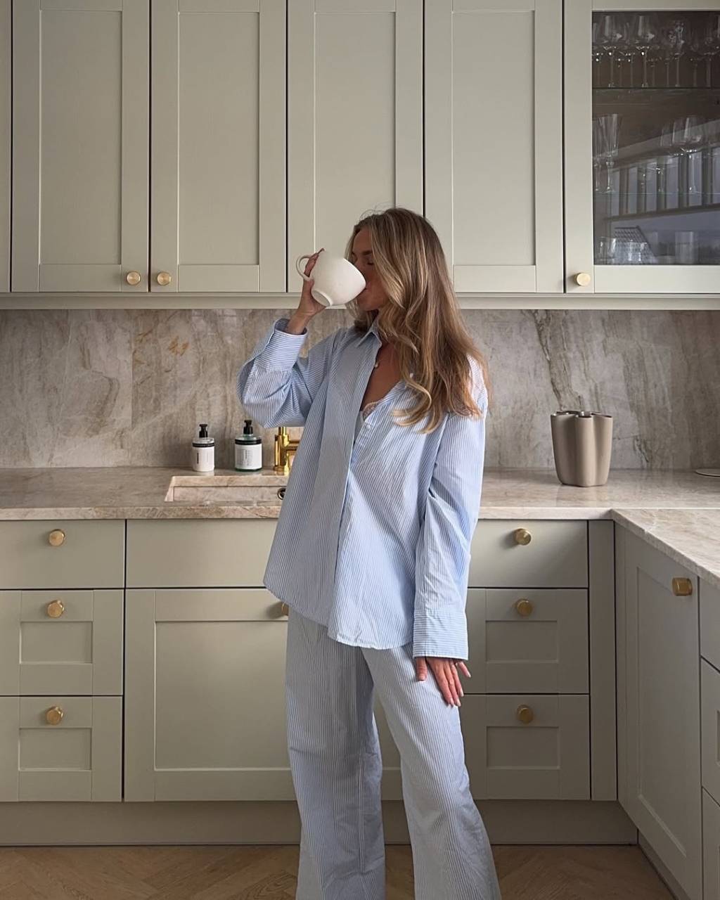pijama-elegante-para-inverno Conjunto de pijama para o frio