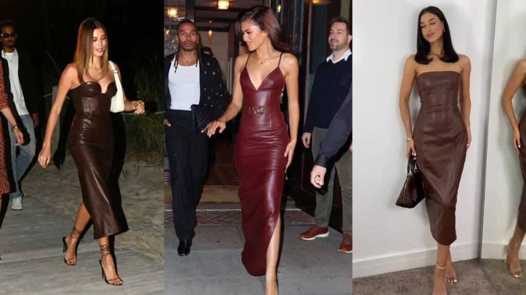vestidos-inverno (3) Mostra três mulheres usando vestidos feitos em couro