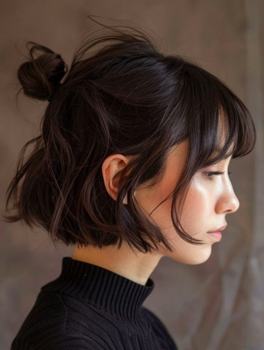 O secador é um aliado poderoso para modelar qualquer tipo de cabelo curto. A dica é usar bicos direcionadores e escovas pequenas para dar forma aos fios. Comece secando a raiz para garantir volume e vá modelando mecha por mecha conforme o resultado desejado. 