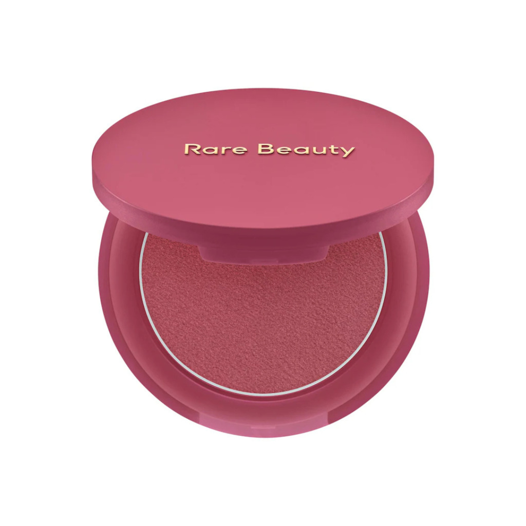 Imagem mostra blush lilás da Rare Beauty.