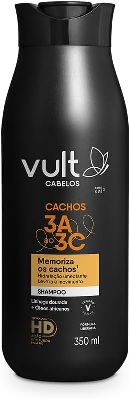 Imagem de shampoo baratinho para cabelos cacheados em embalagem preta