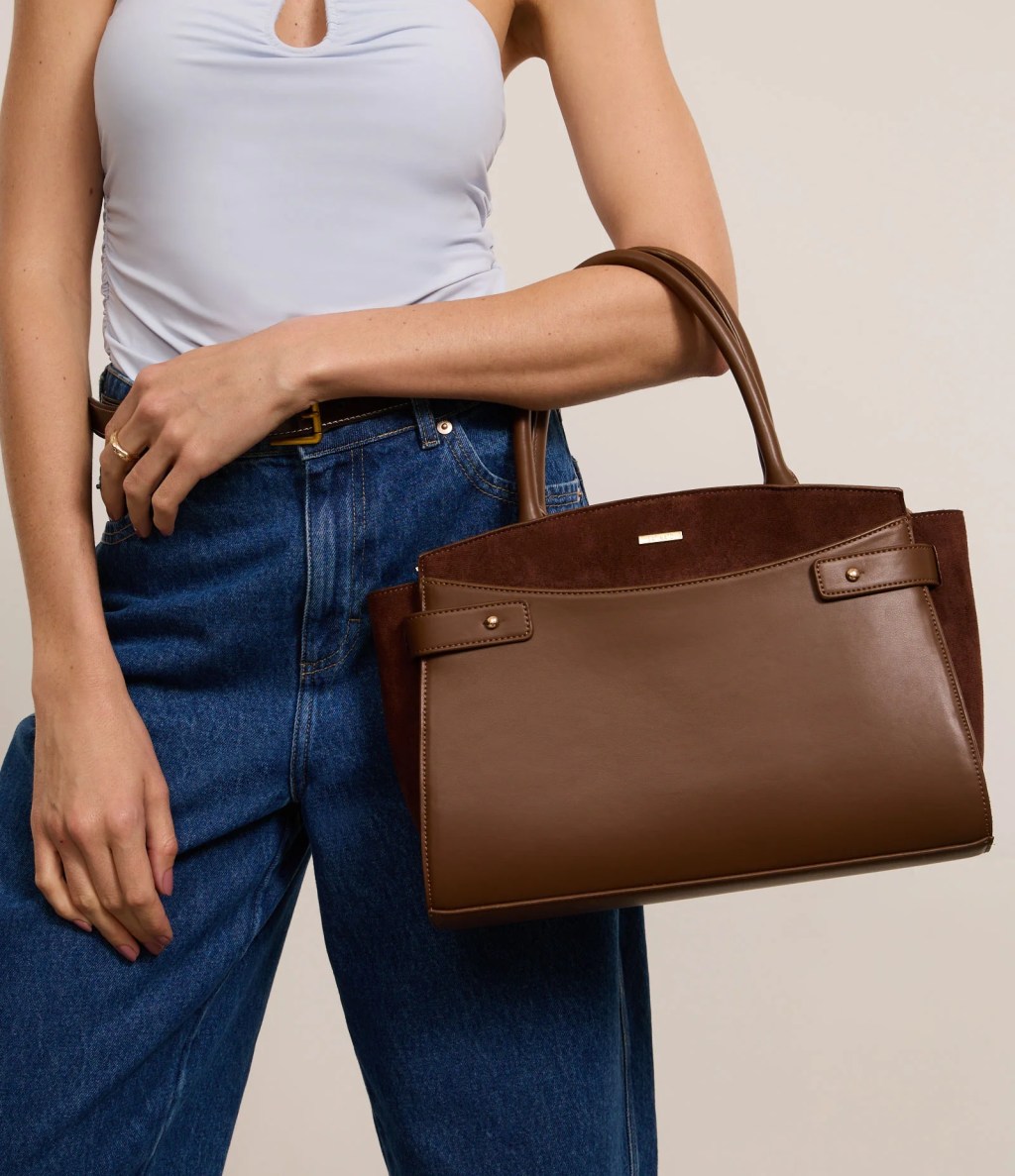 Bolsa de couro marrom