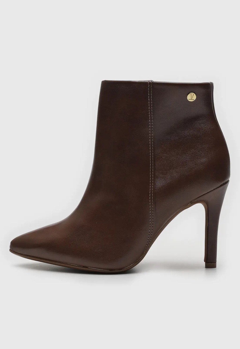 Bota de couro de cano curto marrom