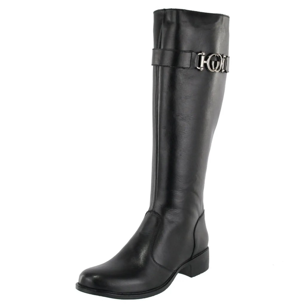 Bota de couro preta