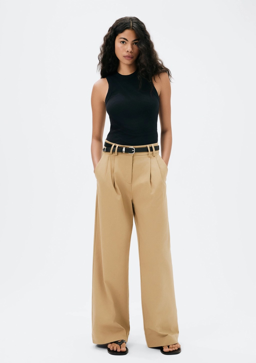 Calça de alfaiataria marrom