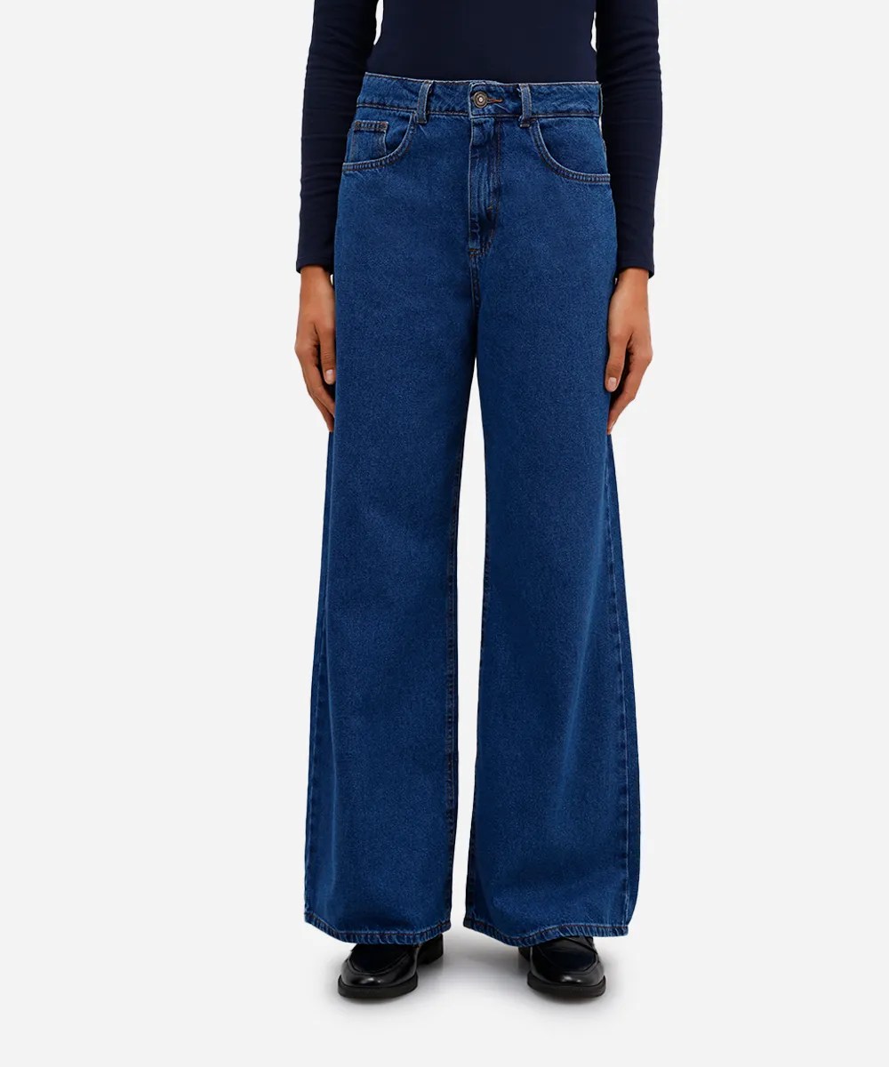 Calça jeans azul escuro