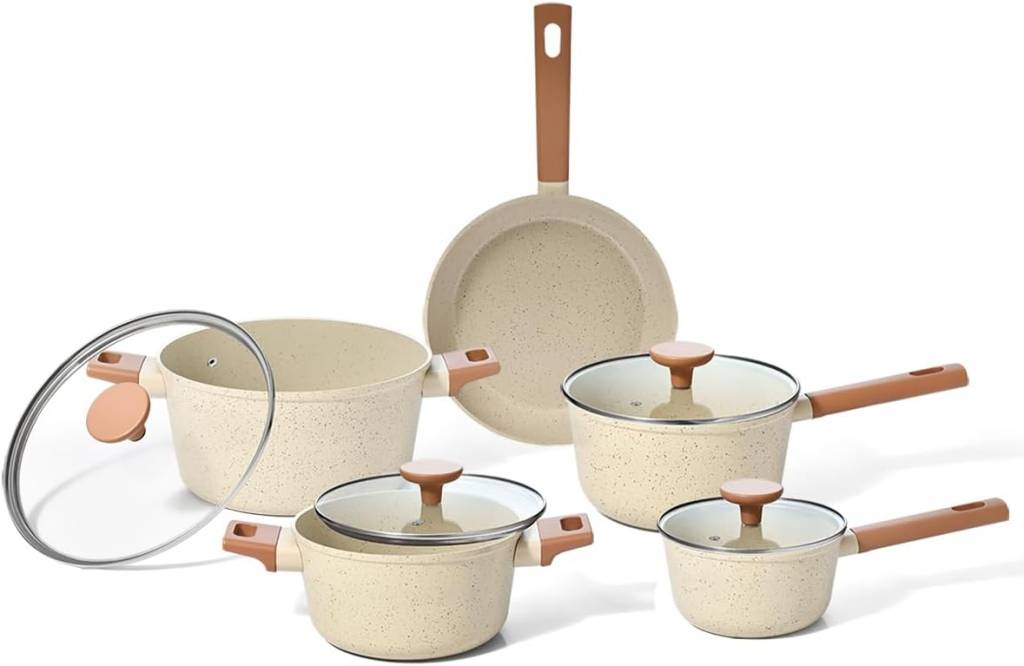 oikos pitaya Imagem de conjunto de panelas bege.