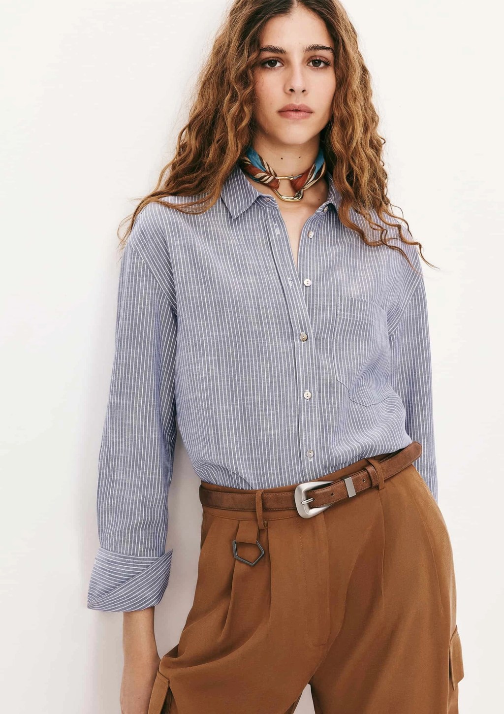 Camisa listrada azul