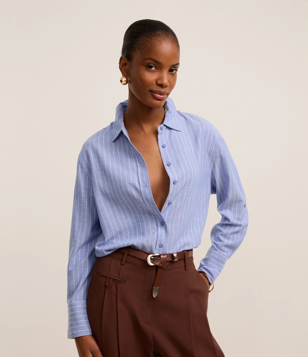 Camisa listrada azul