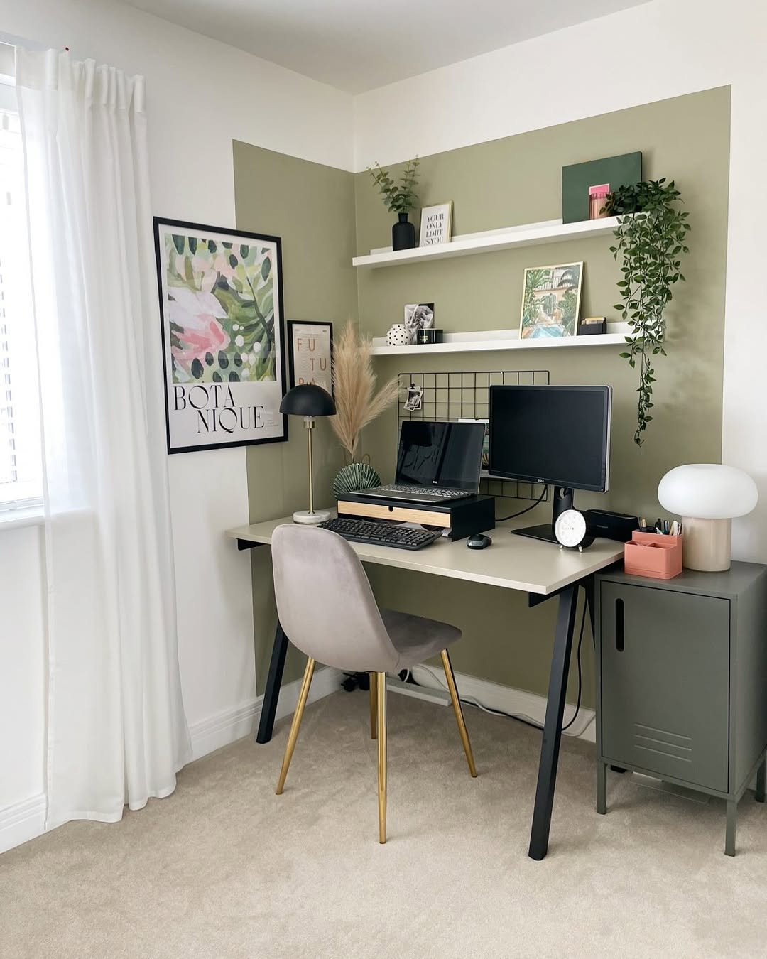 Escritórios home office verdes