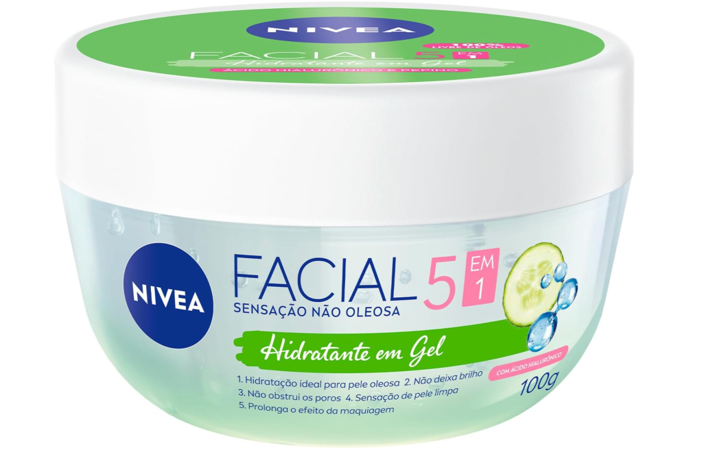 Gel Facial Sensação Não Oleosa com Pepino, de NIVEA