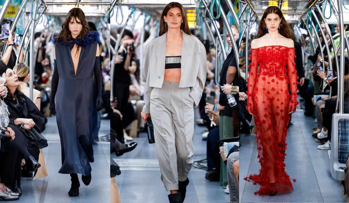 Desfile dentro do metrô? Glória Coelho celebra 50 anos de carreira no SPFW 2025