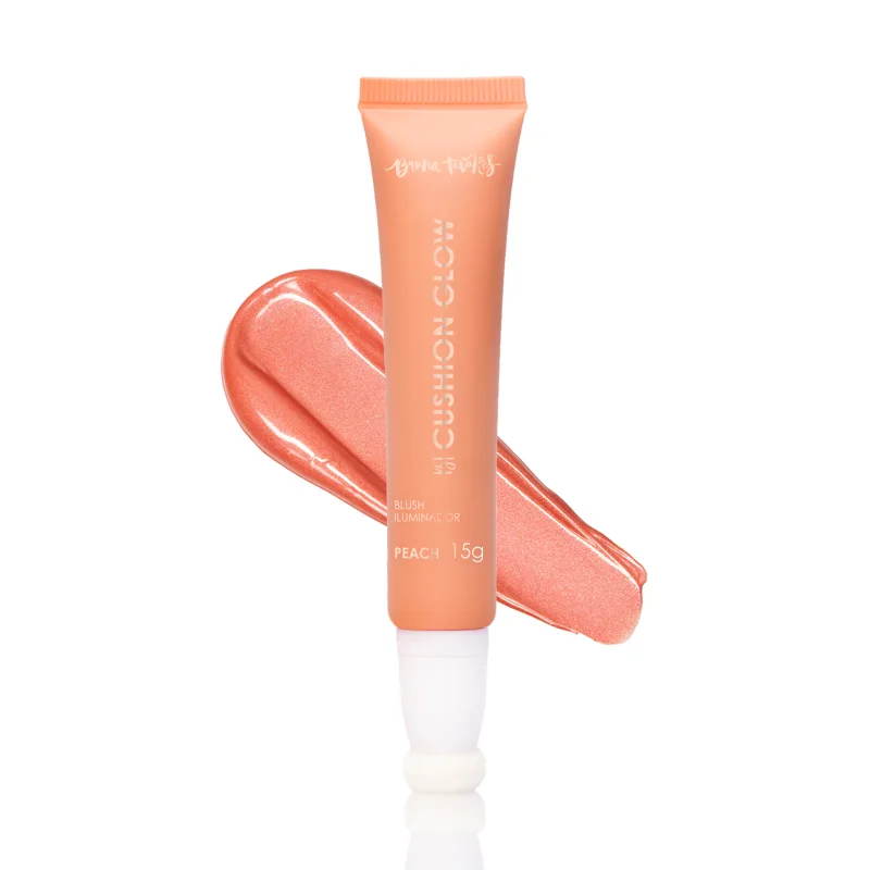 Imagem do BT Cushion Glow na cor Peach, da Bruna Tavares. É um tom rosa coral iluminado.