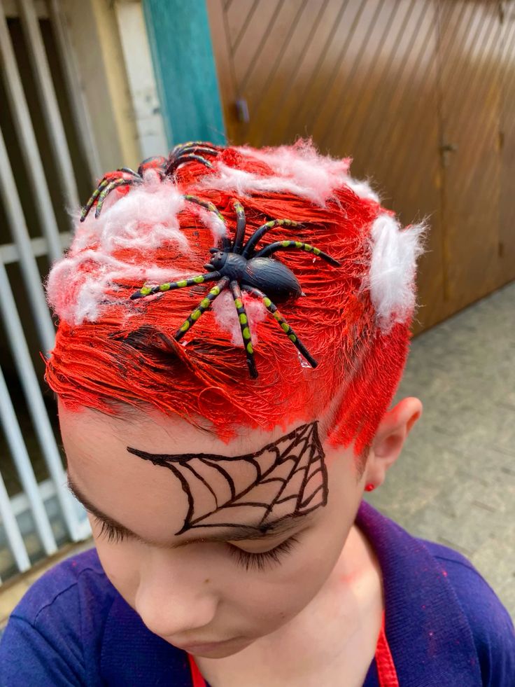 Imagem de cabelo maluco do homem aranha para meninos.