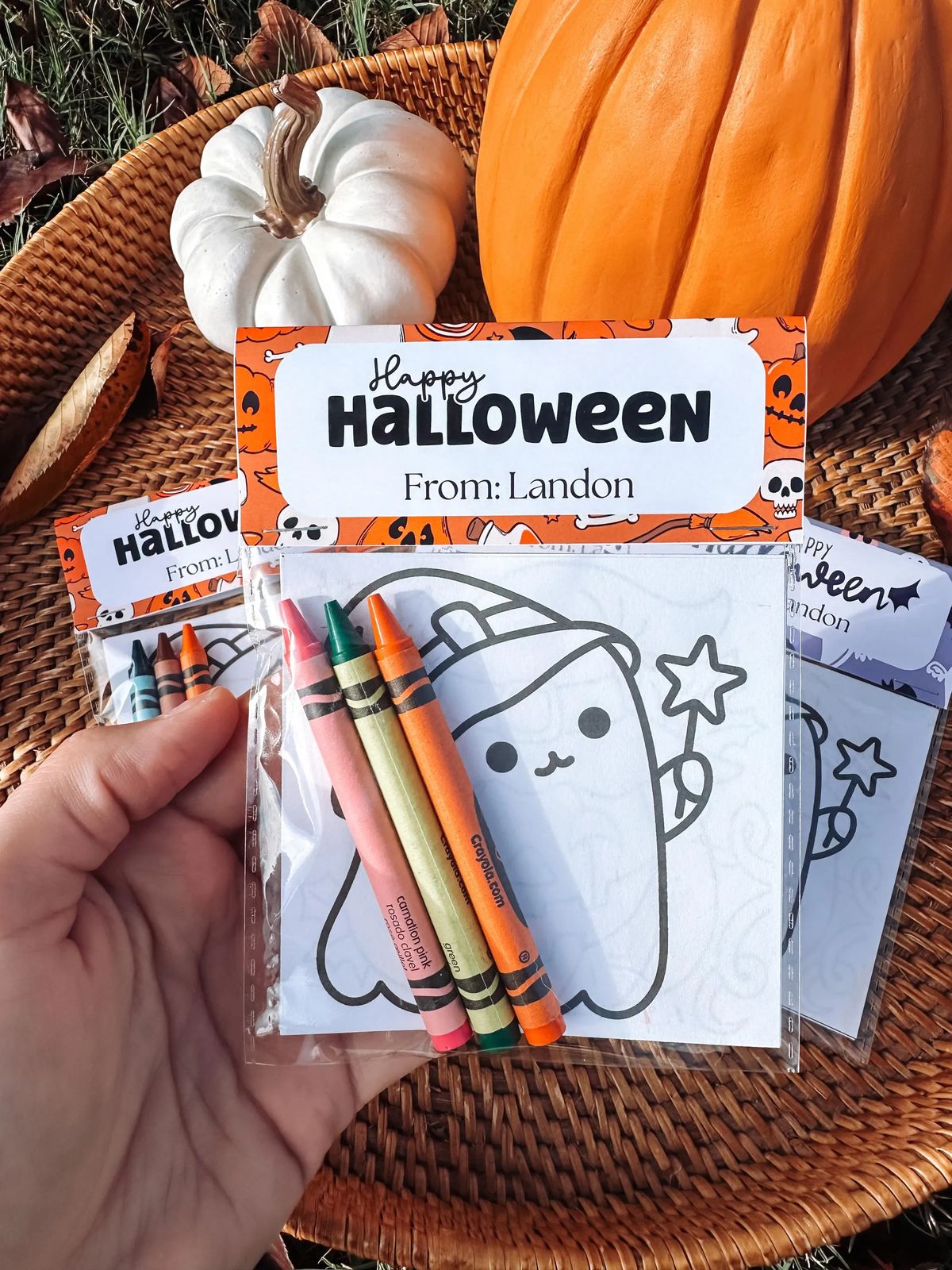 Imagem de lembrancinha de desenho para colorir para o Halloween.