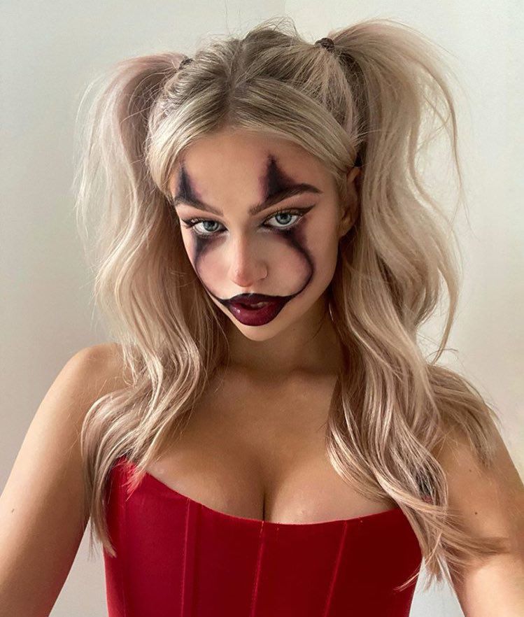Penteado da Arlequina para o Halloween