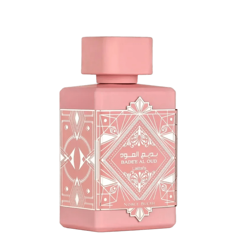 Embalagem rosa de perfume gourmand da marca