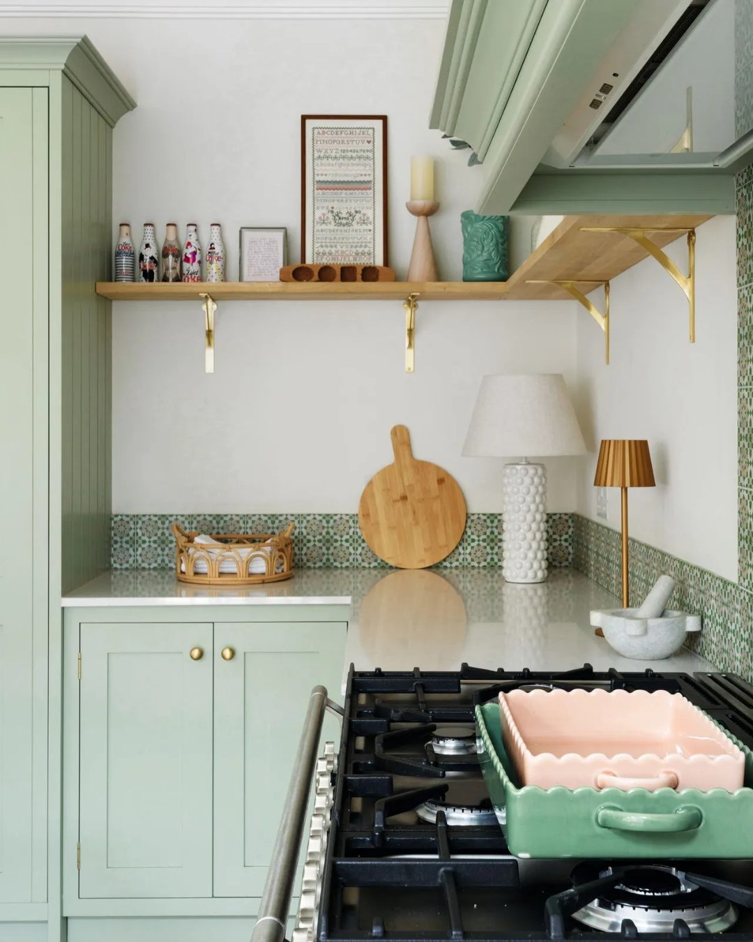 Verde pistache na decoração da cozinha