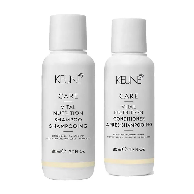 Imagem de kit travel size shampoo e condicionador da Keune.