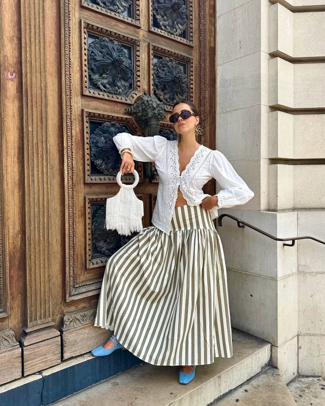 saia de listras para look elegante