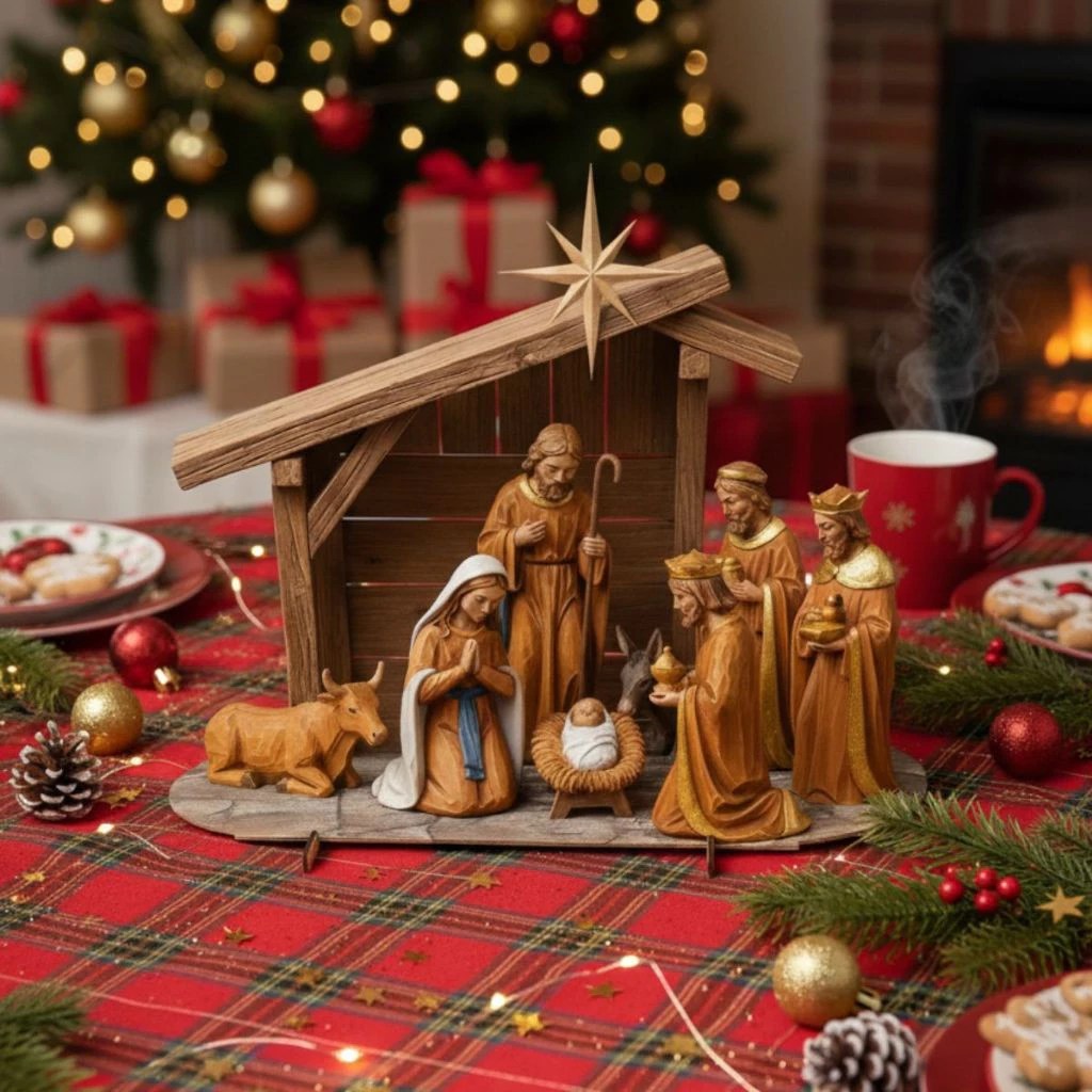 Imagem de pres&eacute;pio de Natal bonito e barato.