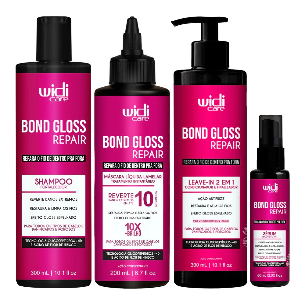 Imagem de linha de tratamentos acessíveis para recuperar o cabelo Widi Care