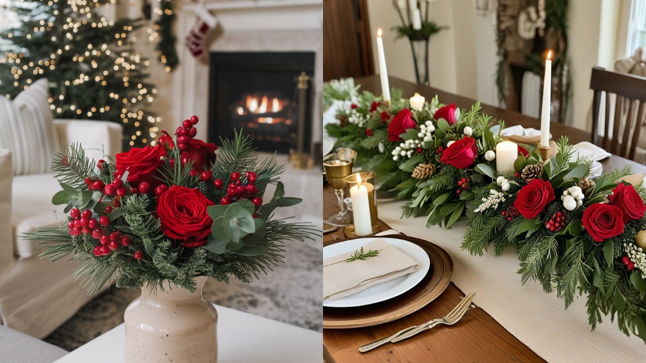 Arranjos de flores natalinos