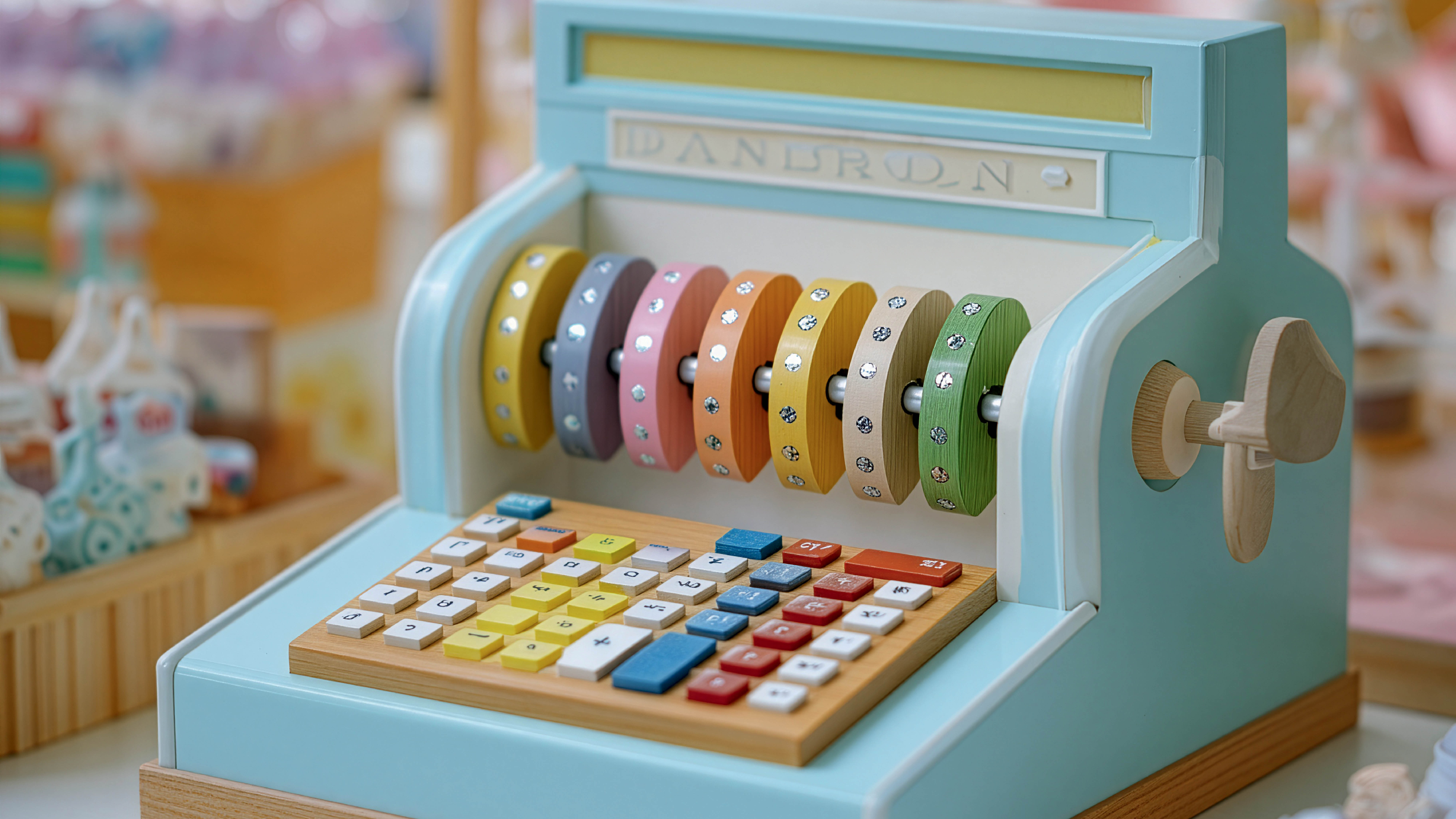 Ilustração de máquina de dinheiro infantil colorida