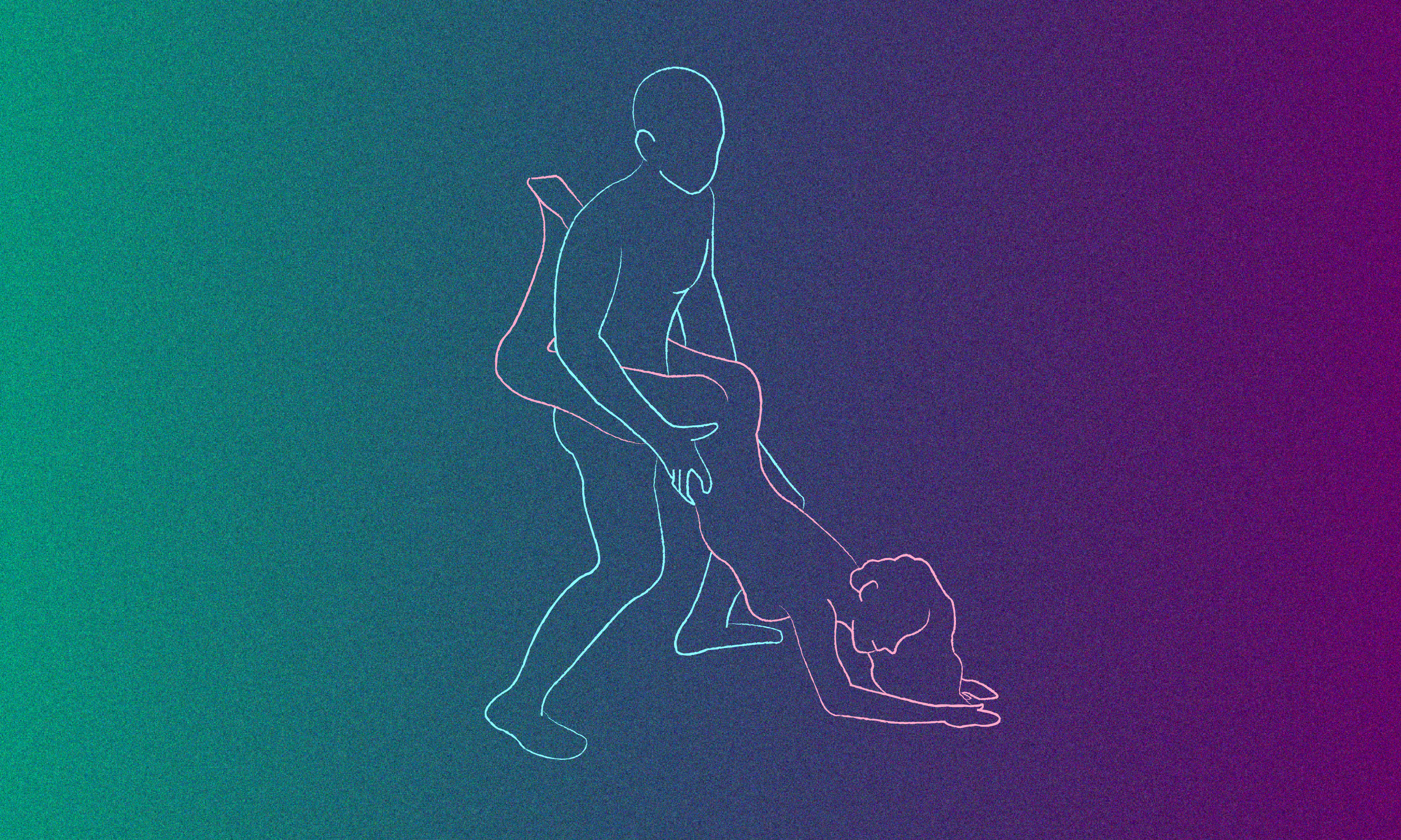 Ilustra&ccedil;&atilde;o de um casal fazendo uma posi&ccedil;&atilde;o sexual