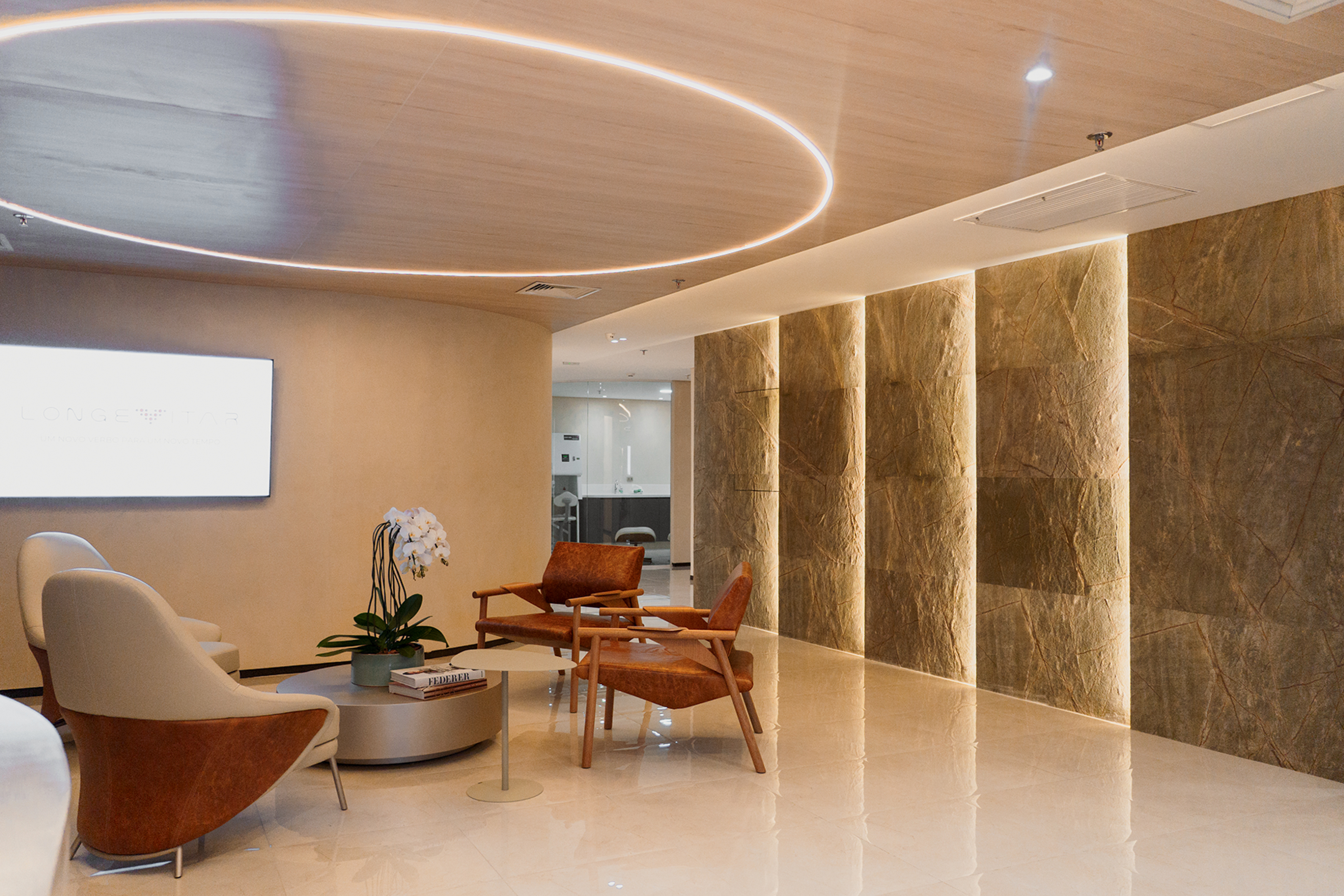 Parte interna de clínica de saúde