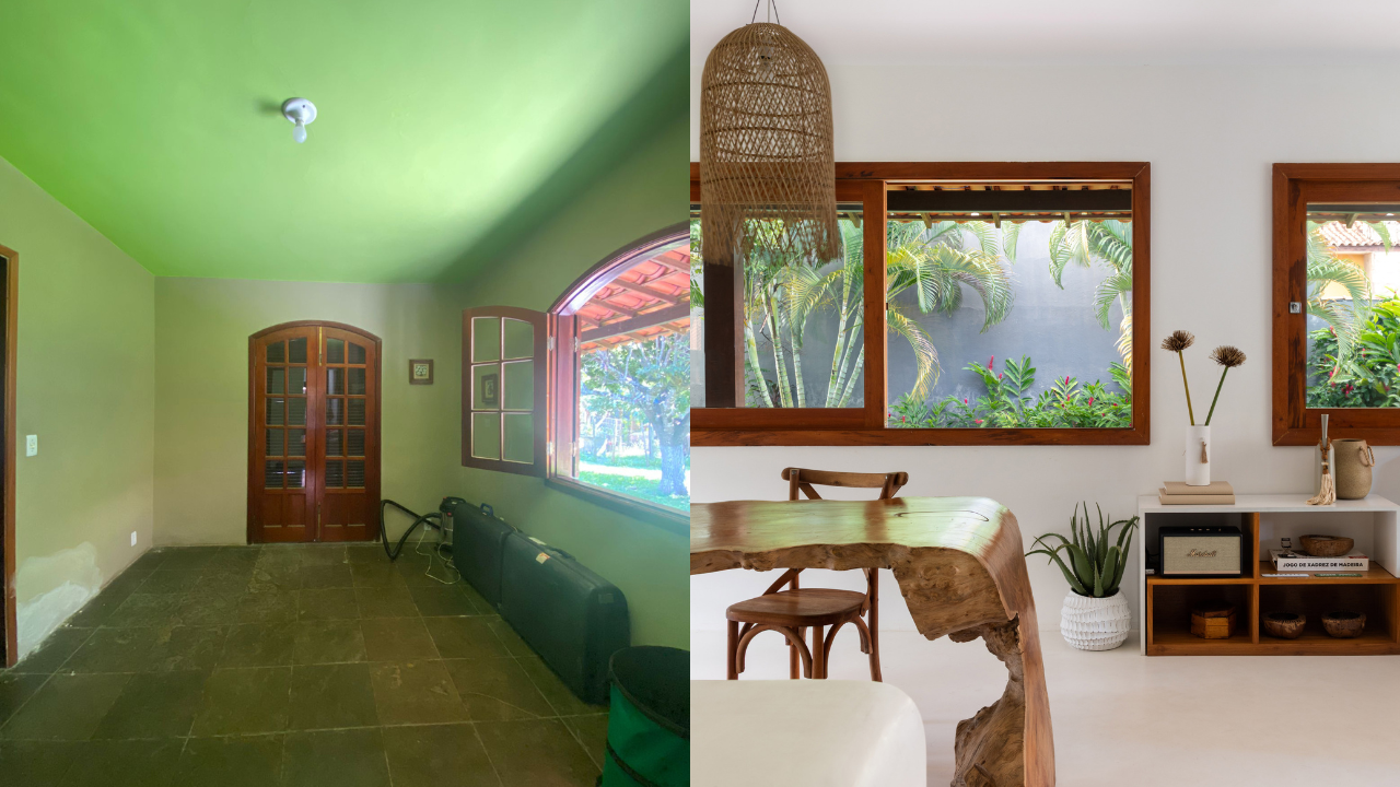 Antes e depois: reforma radical faz casa comum virar refúgio dos sonhos