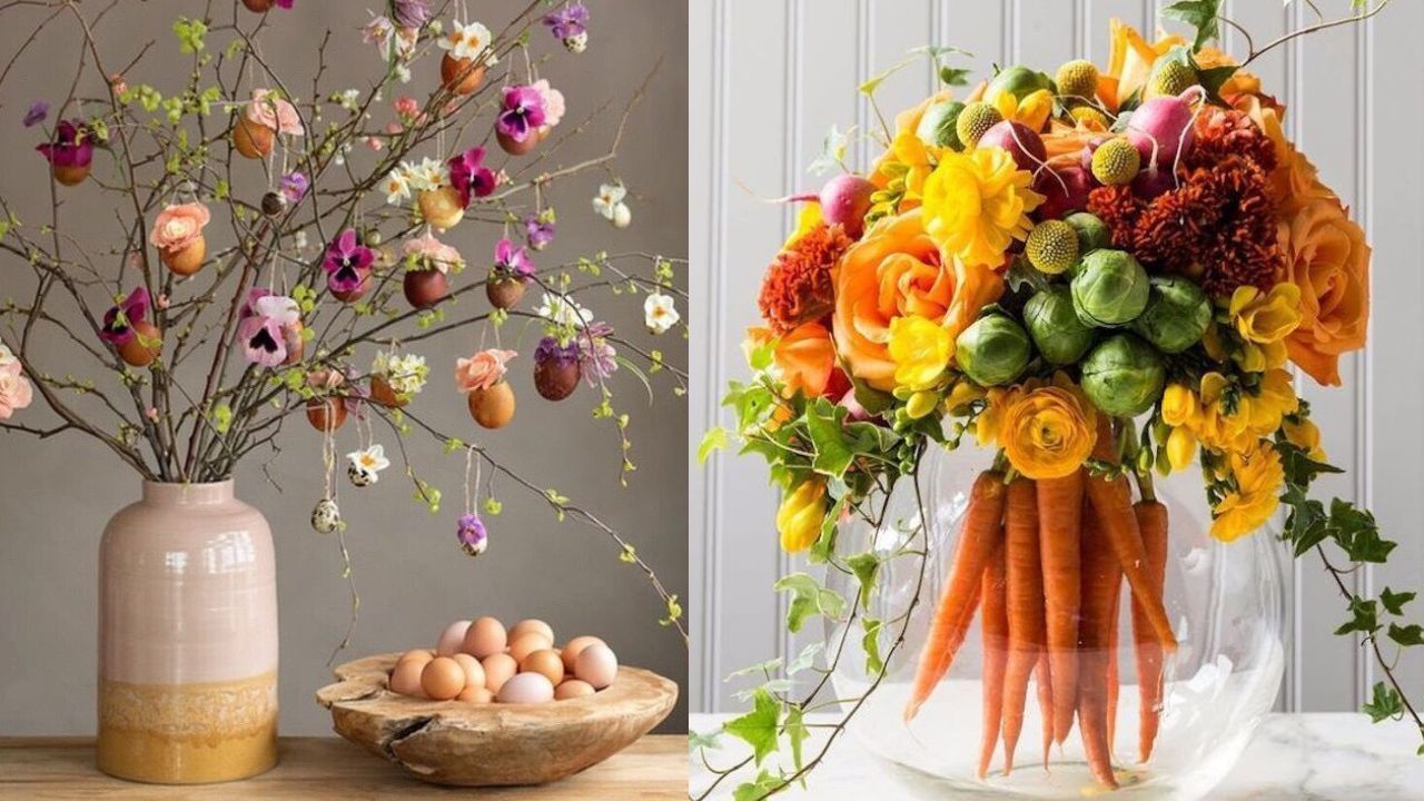 Ideias de arranjos de flores para a Páscoa