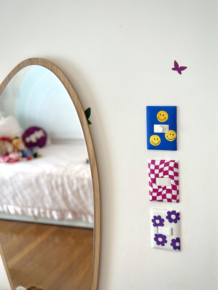 Molduras de 3 interrruptores coloridas e estampadas