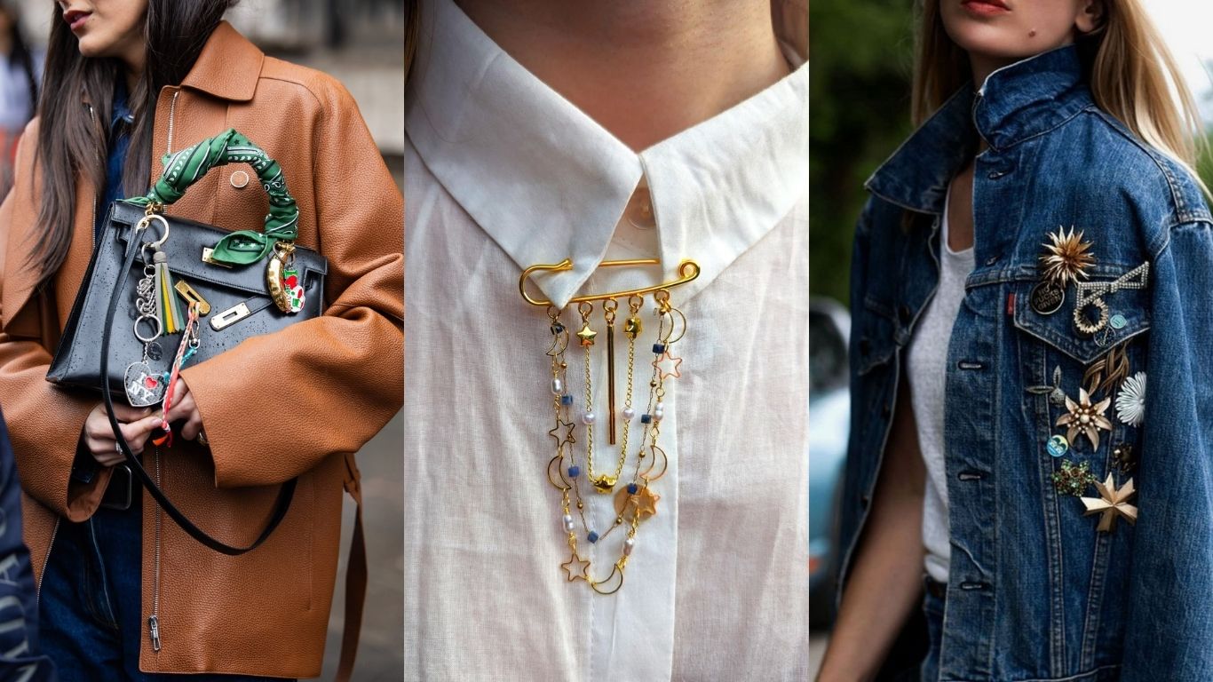 O broche ressurge como ferramenta de styling essencial e versátil