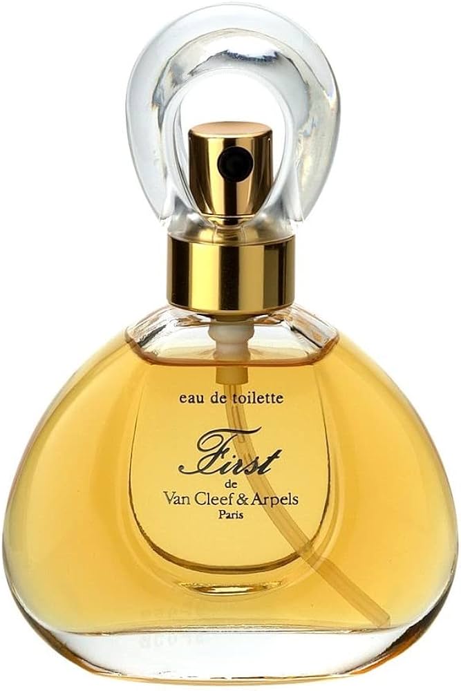 Frasco do perfume First, da Van Cleef & Arpels, com vidro transl&uacute;cido e tampa escultural, fragr&acirc;ncia floral cl&aacute;ssica ligada &agrave;s mem&oacute;rias da princesa Diana