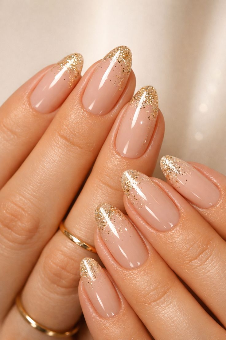 Nude com glitter