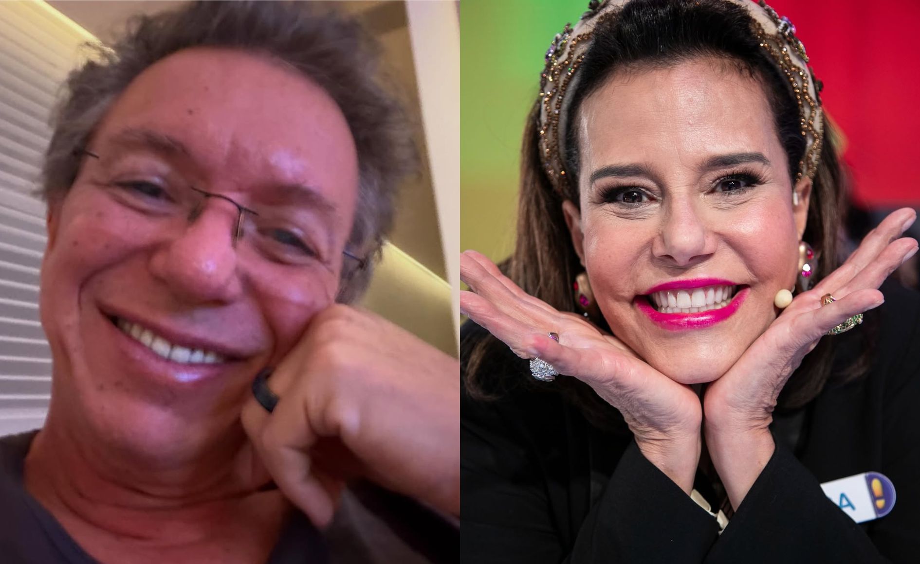 Colagem de duas fotos. A primeira mostra Boninho e a segunda Narcisa