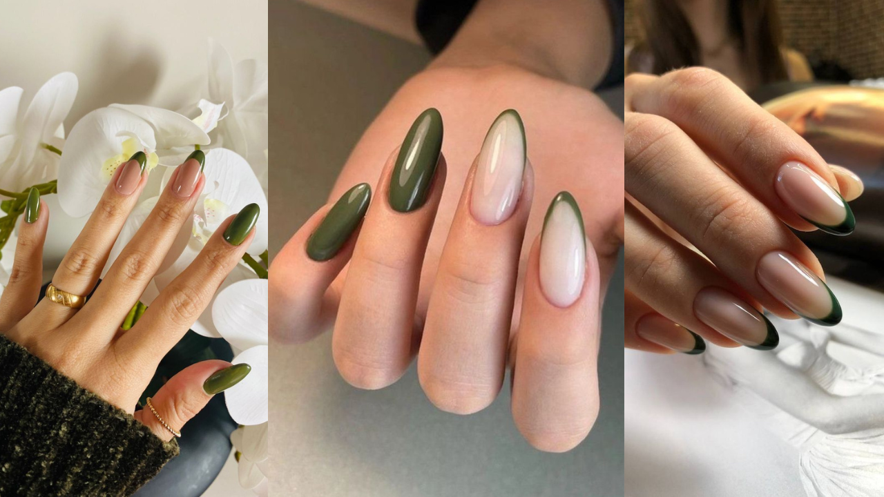 Francesinha com pontas em verde militar, combinando elegância clássica e toque moderno