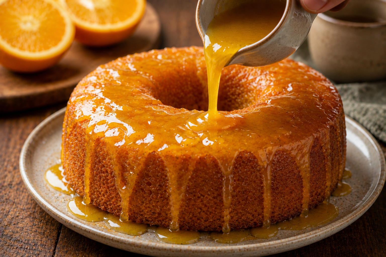 A calda de laranja com 2 ingredientes que faz qualquer bolo ficar irresistível