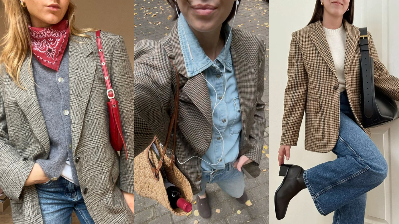 Blazer xadrez: 4 looks que deixam o visual com cara de “rica” neste inverno