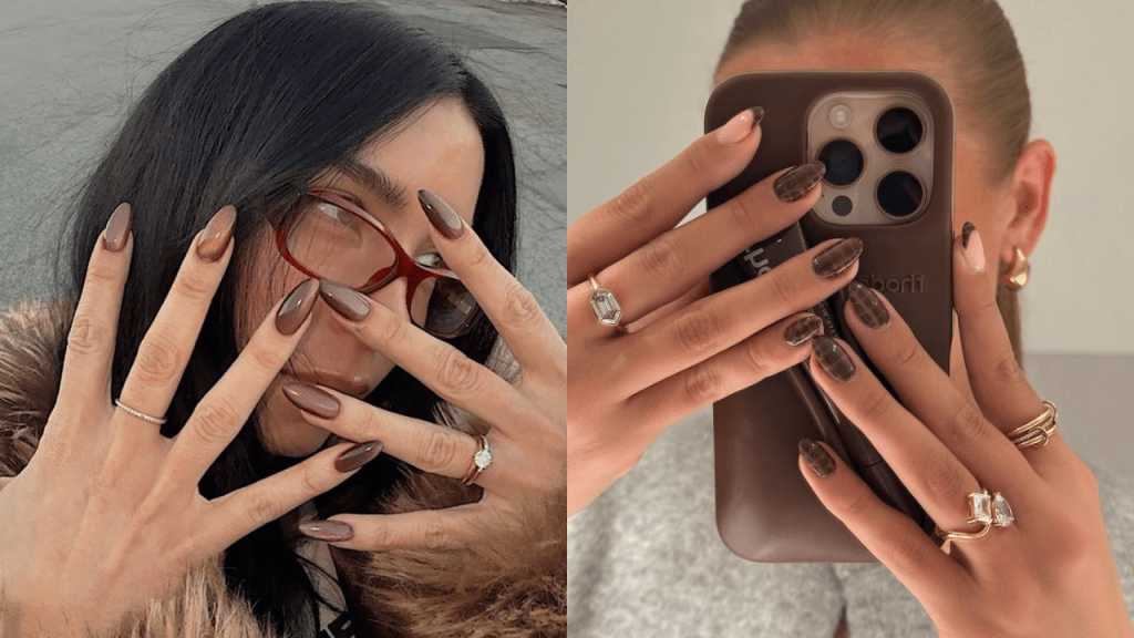 8 unhas marrons decoradas para fugir completamente do óbvio