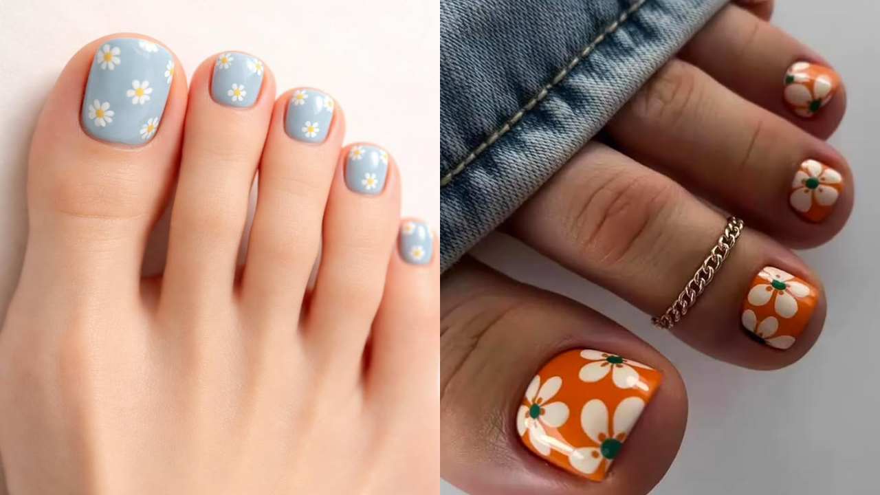 Pedicure floral: 8 ideias para deixar as unhas dos pés delicadas