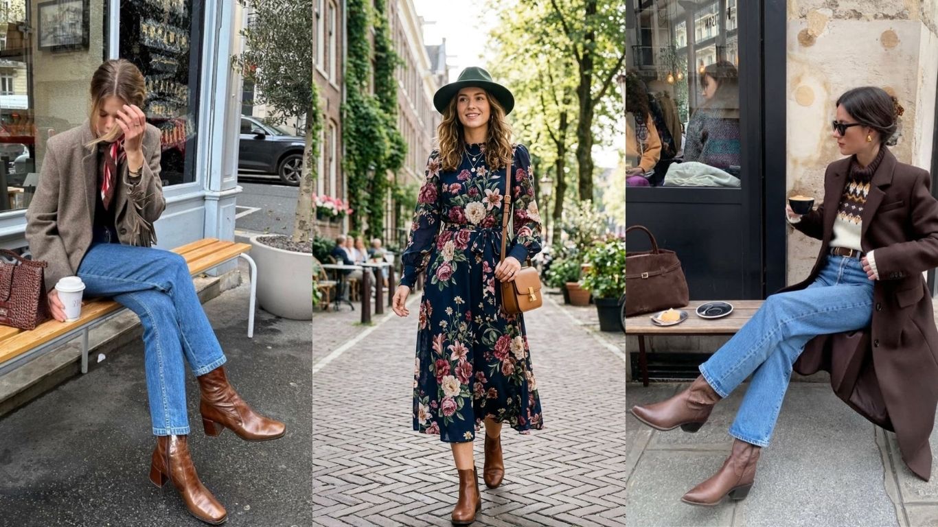 6 looks com bota marrom de cano curto para usar do trabalho ao fim de semana