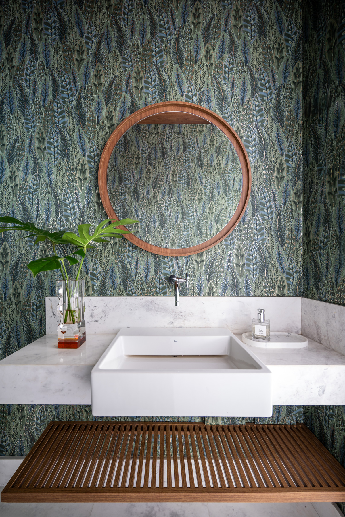 Lavabos com tecidos que deixam o ambiente mais elegante