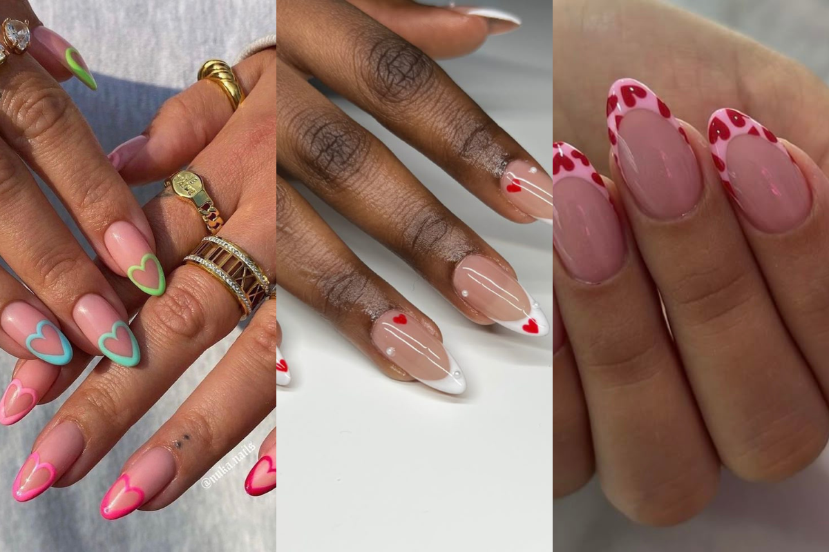 6 unhas decoradas de coração para um visual romântico e delicado